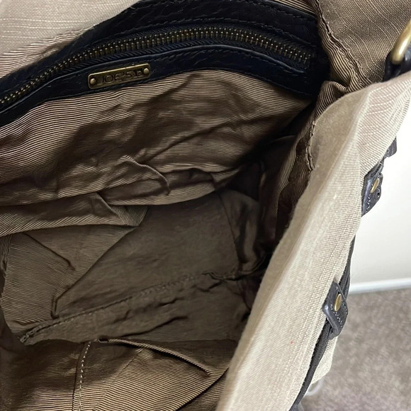 NEW Joe's Jeans bucket purse beachy summer army khaki black crossbody bag boho - Picture 6 of 10